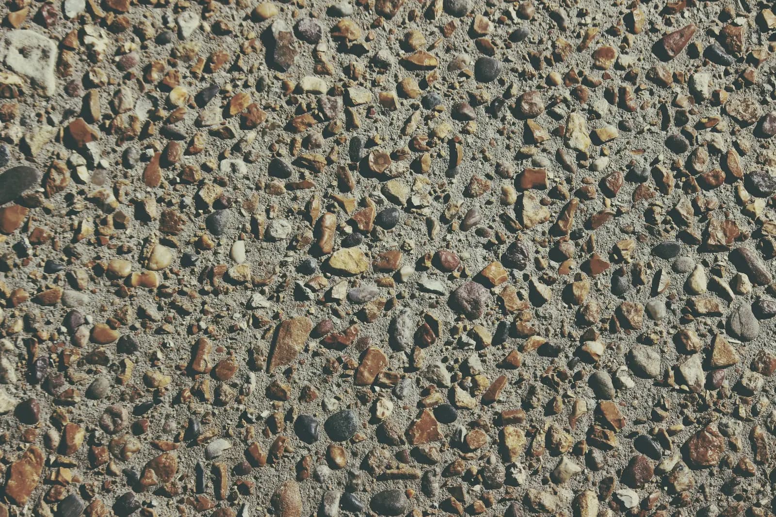 Exposed aggregate concrete close-up