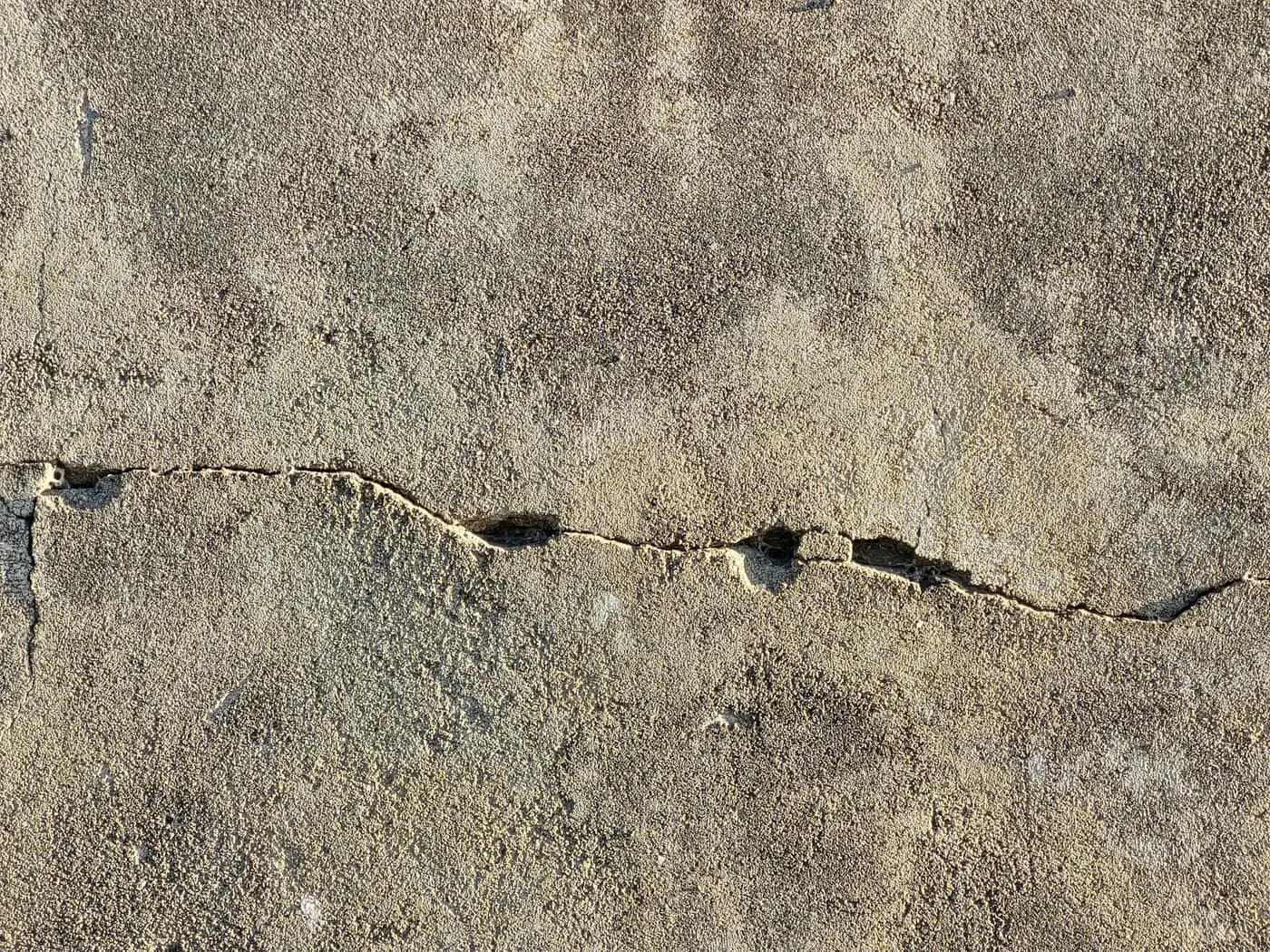 Bare existing slab with coverings removed before polishing