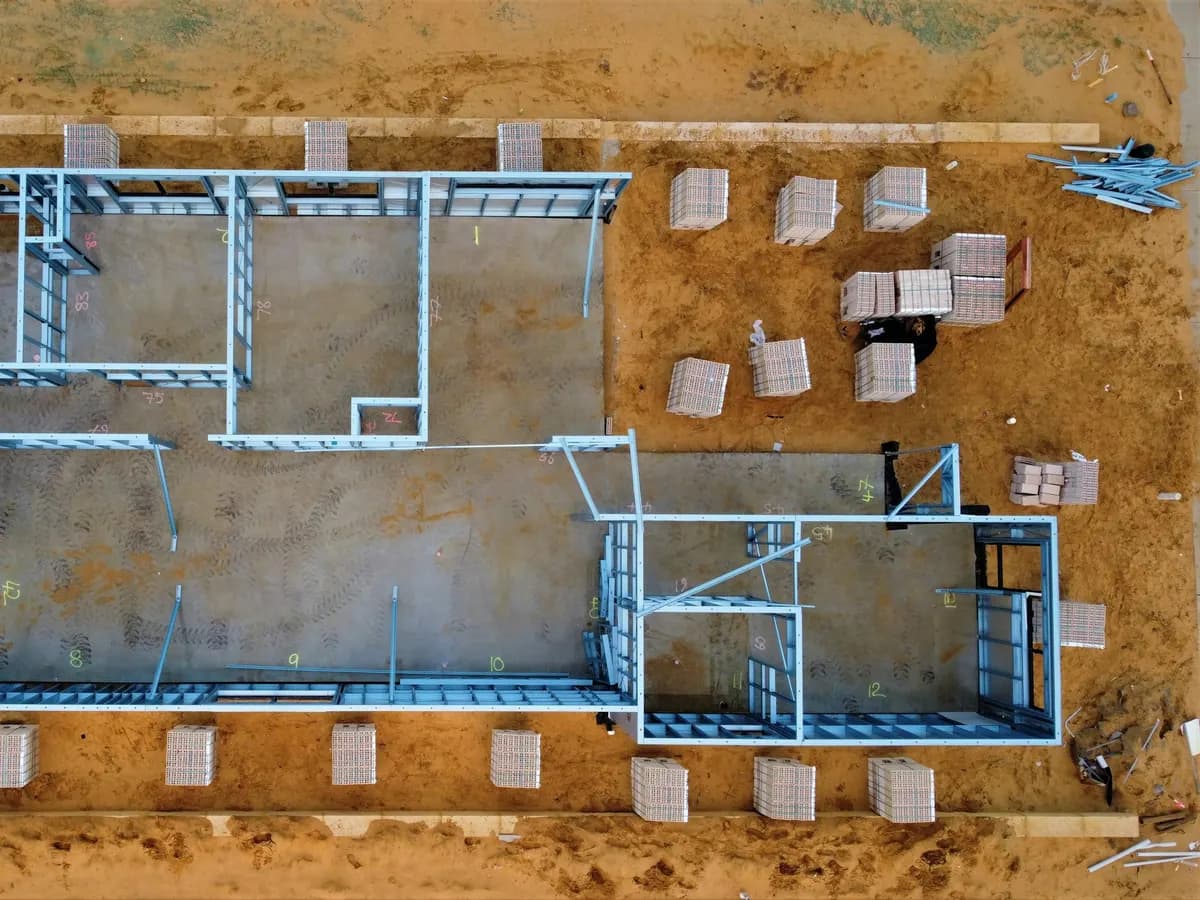 Concrete slab for a shed