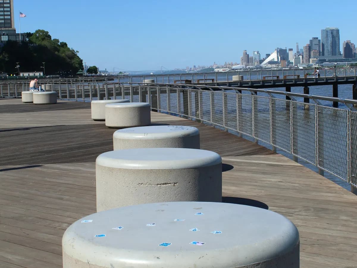 Outdoor concrete bench