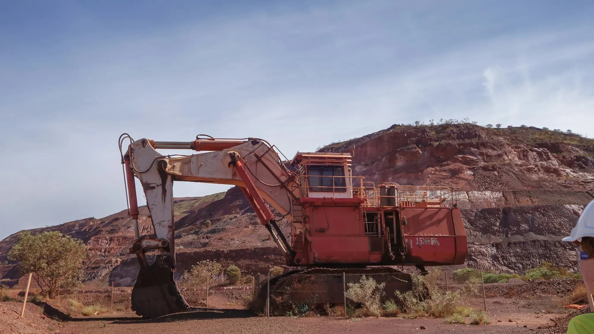 Industrial concrete works on a mine site