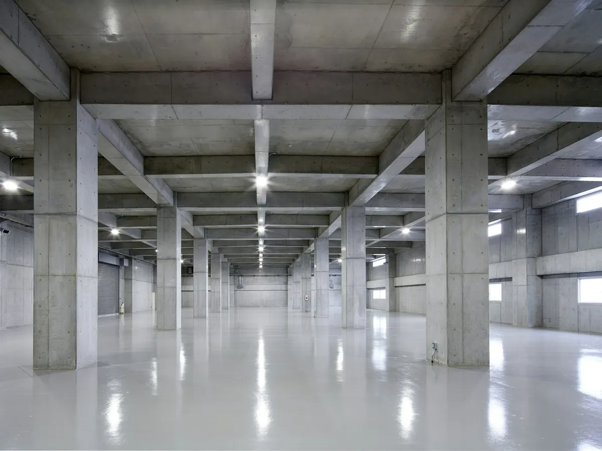 Polished concrete floor