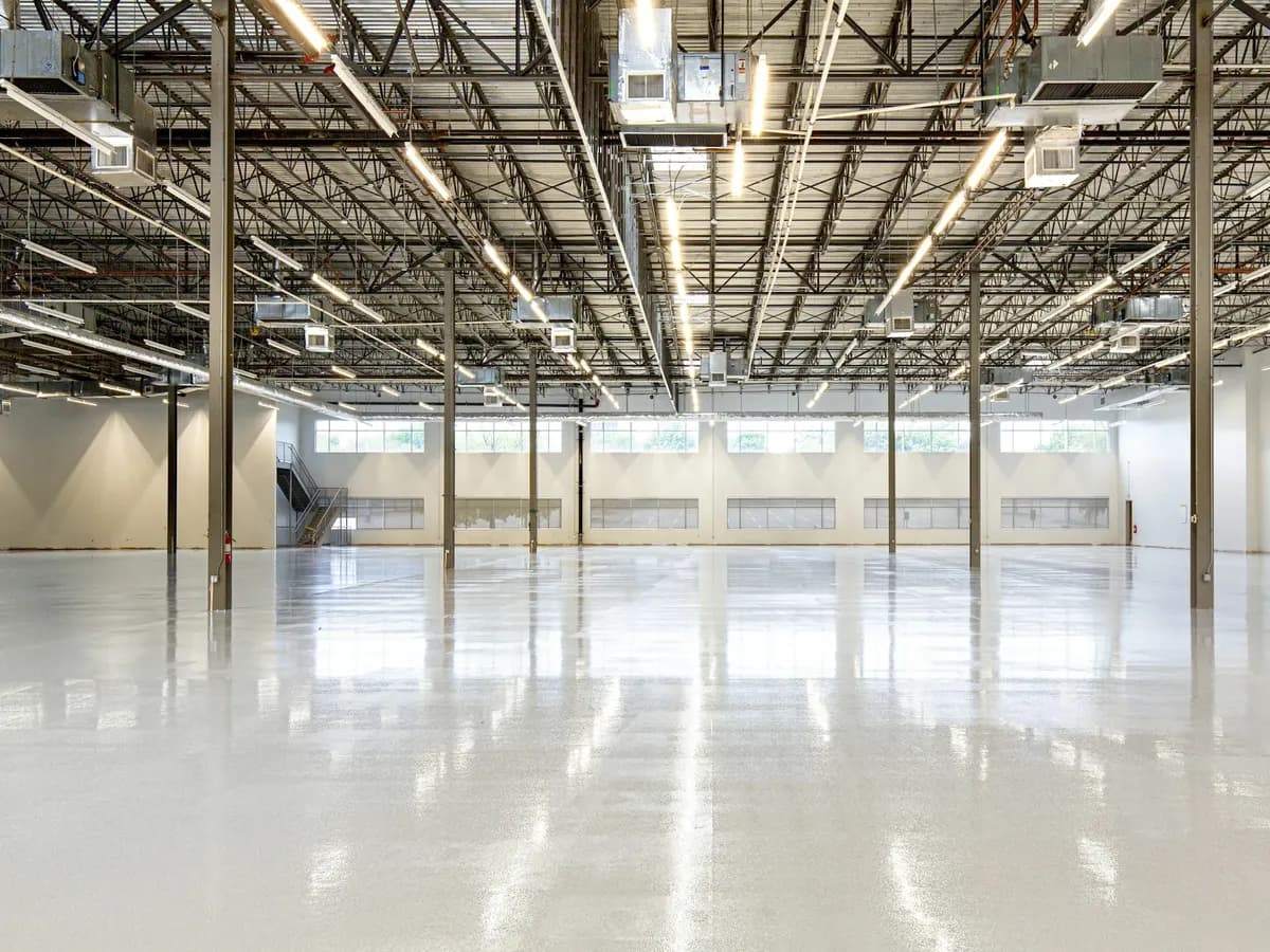 Polished concrete commercial space
