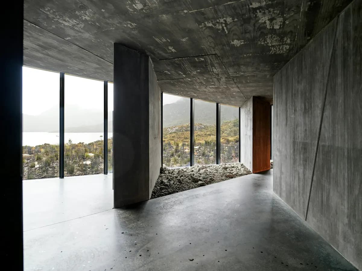 Polished concrete residential home